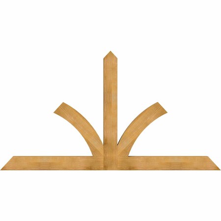 Ekena Millwork Richland Rough Sawn Timber Gable Bracket, Western Red Cedar, 96"W x 52"H x 4"D x 6"F, 13/12 Pitch GBW096X52X0406RIC00RWR